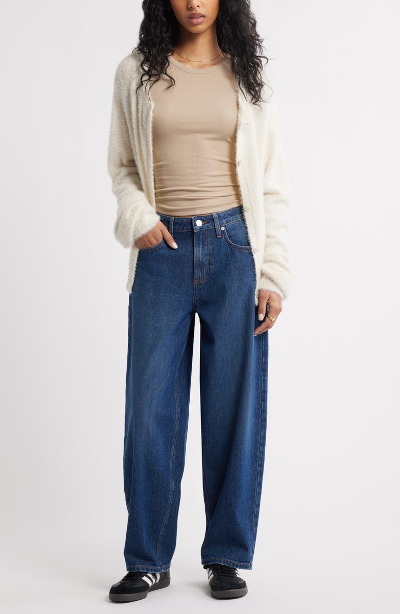 BP. Mid Rise Baggy Barrel Jeans, Alternate, color, Anderson Wash