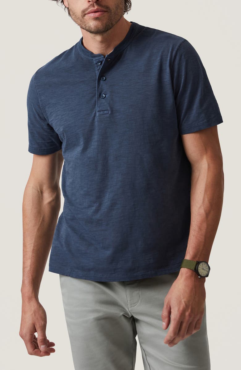 34 Heritage Slub Cotton Henley, Alternate, color, Blue Night