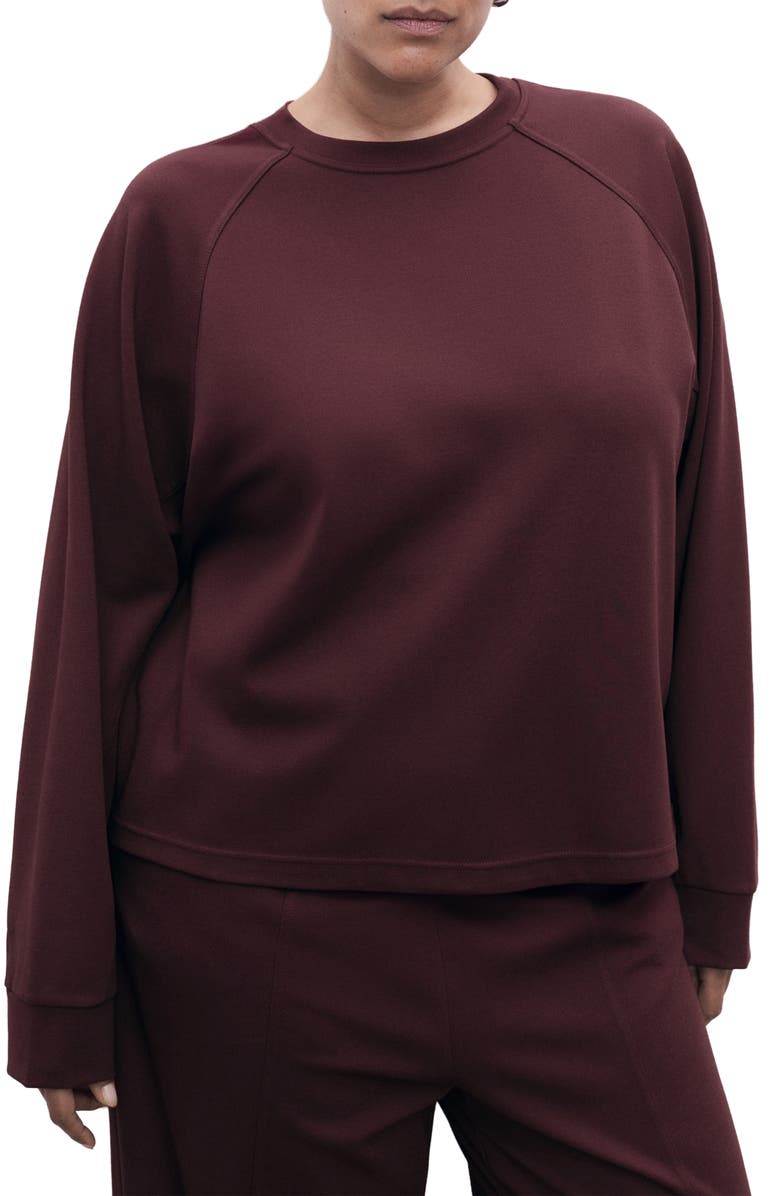 MANGO Florida Sweatshirt, Main, color, Burgundy