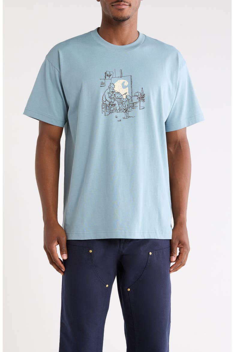 Old Painter Organic Cotton Graphic T-Shirt, Main, color, CITADEL