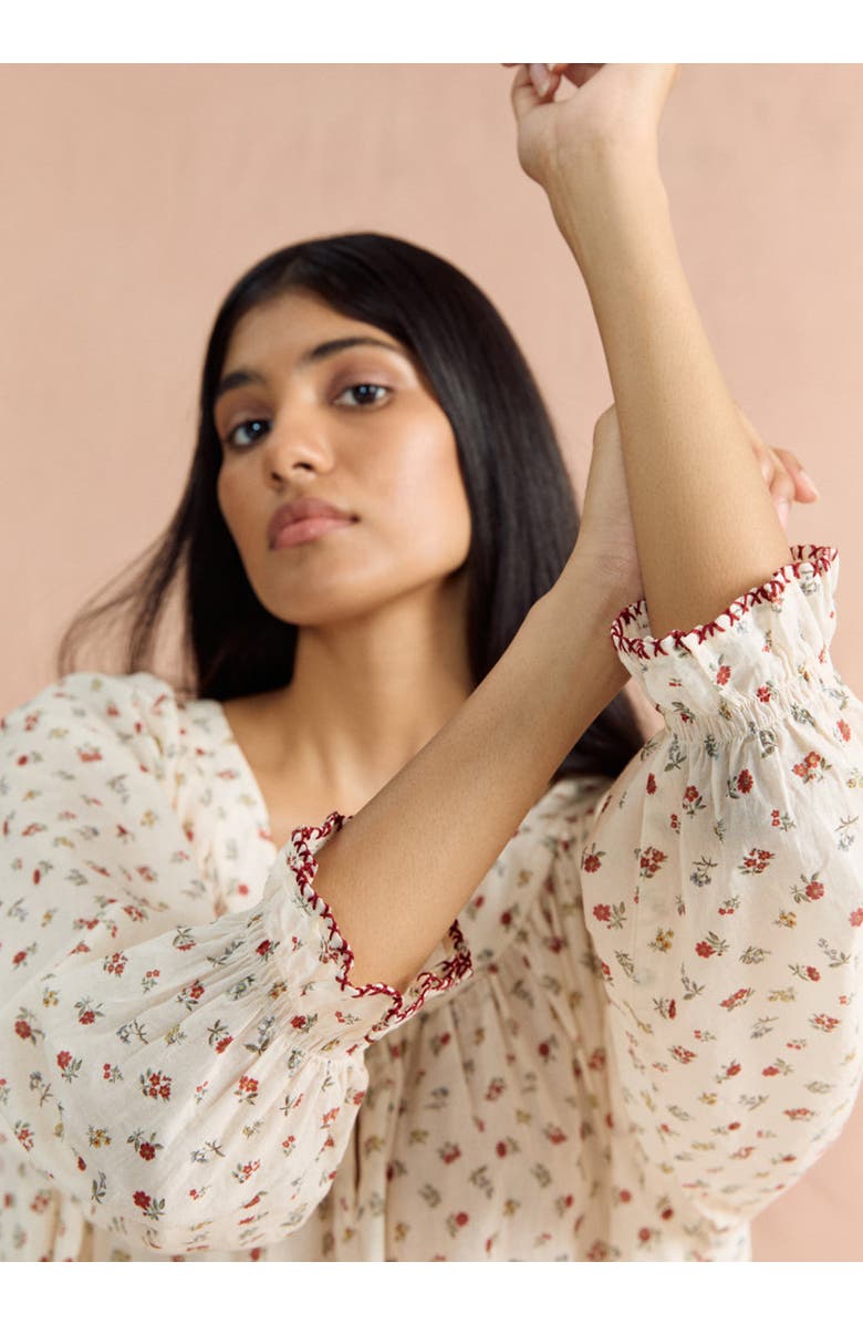 If Only If Polly Nightdress, Alternate, color, Antique Floral