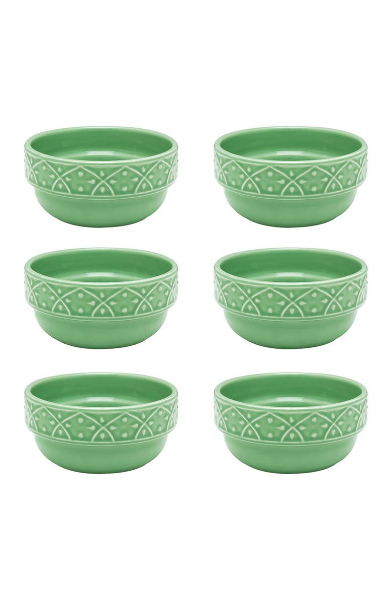 MANHATTAN COMFORT Mendi 6 Large 16.91 oz. Dinner Soup Bowls - Green, Alternate, color, 