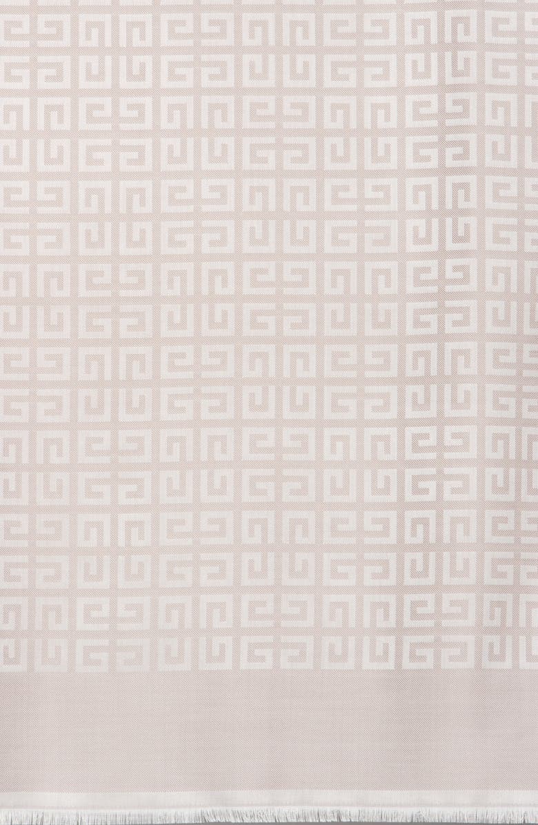 Givenchy Logo Silk & Wool Blend Square Shawl Scarf, Alternate, color,
