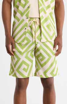 T.R. PREMIUM Geometric Print Camp Shirt