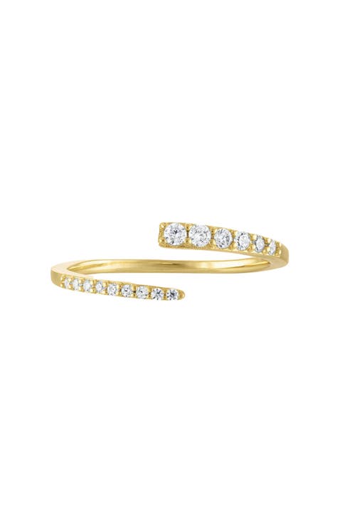 Gold Vermeil CZ  Wrap Ring