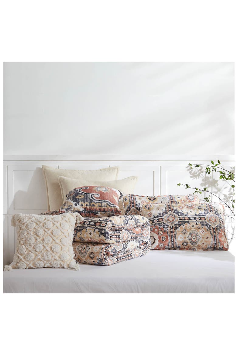 Kilim 7-Piece Oversized Quilt Bedding Set, Alternate, color, NATURAL
