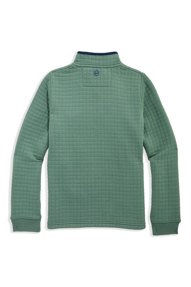 Kids' Navigator Quilted Quarter Snap Pullover, Alternate, color, OLIVE DUSK