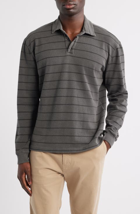 Caza Rib Organic Cotton Long Sleeve Polo