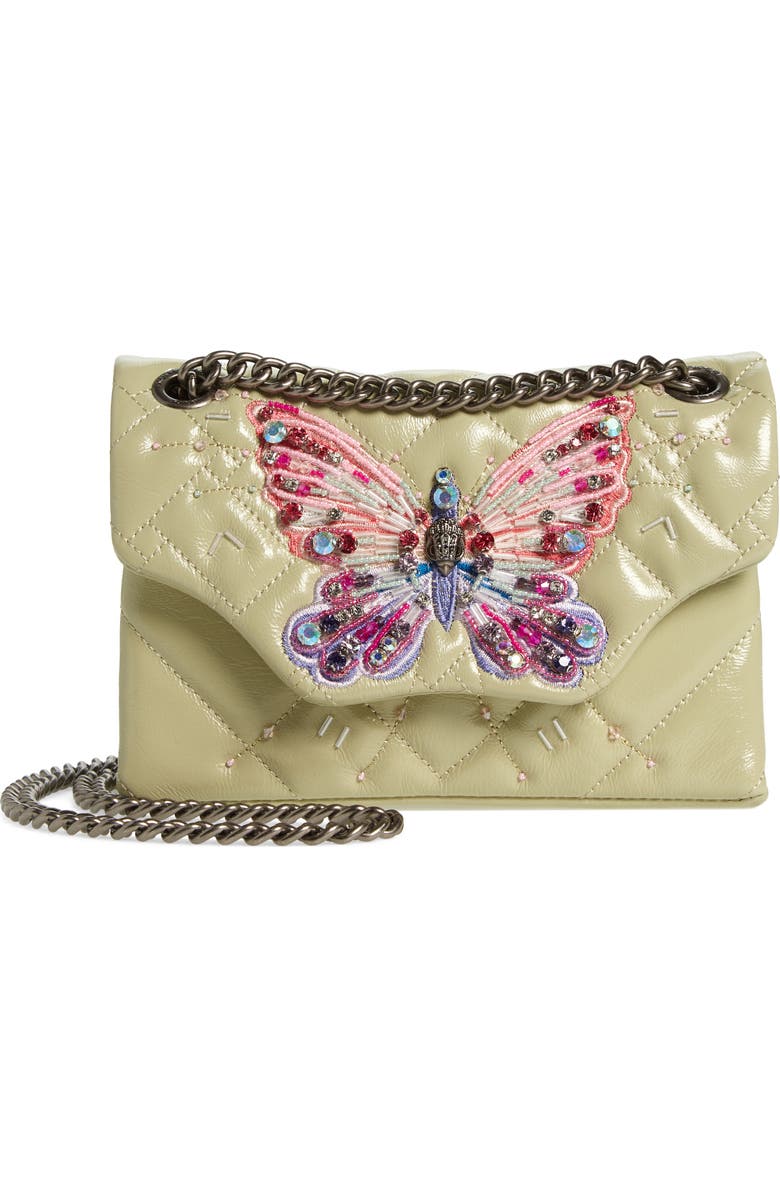 Kurt Geiger London Mini Kensington Butterfly Leather Crossbody Bag, Main, color,