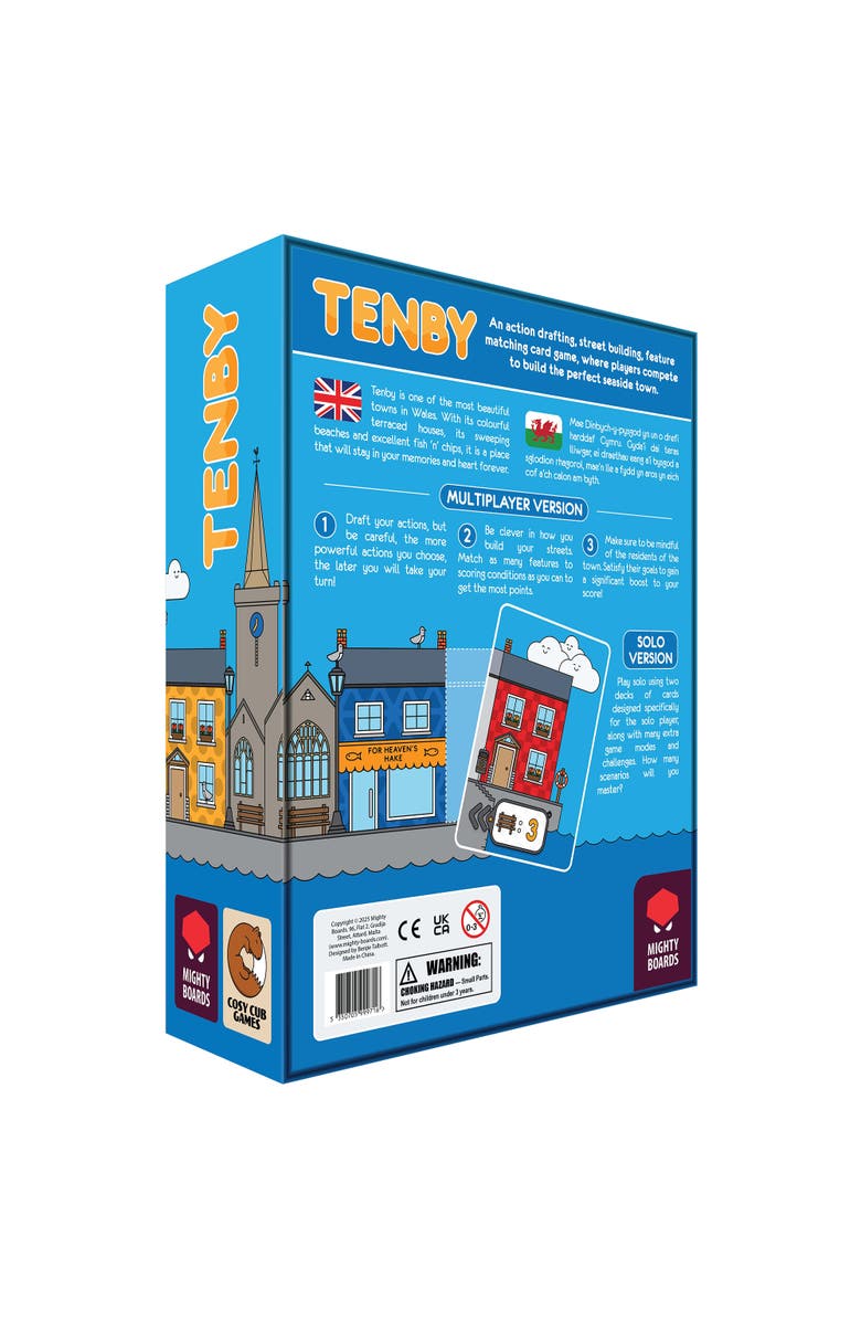Mighty Boards Tenby, Matching Card Game, Action Drafting, Ages 14+, Alternate, color, Blue