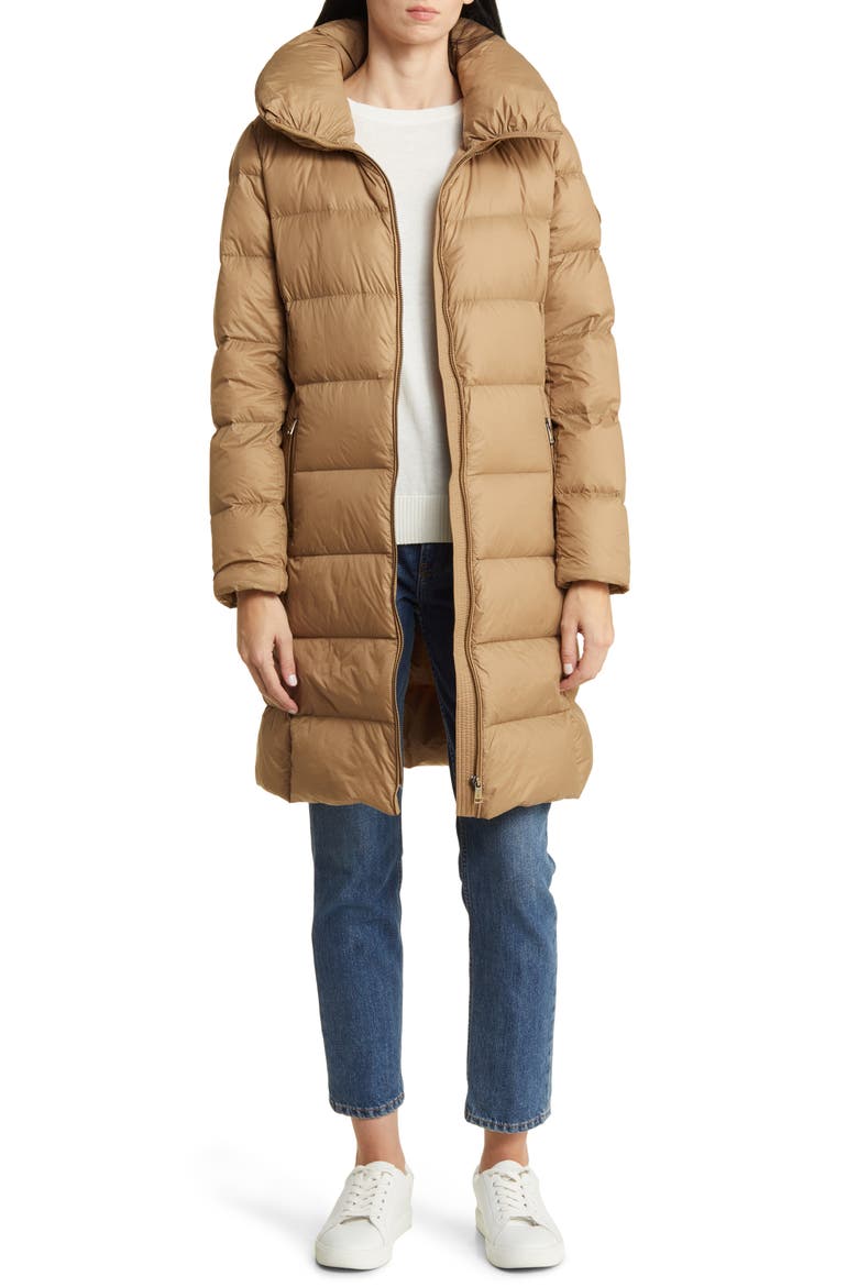 Hooded Down Puffer Coat, Alternate, color, CLASSIC CAMEL