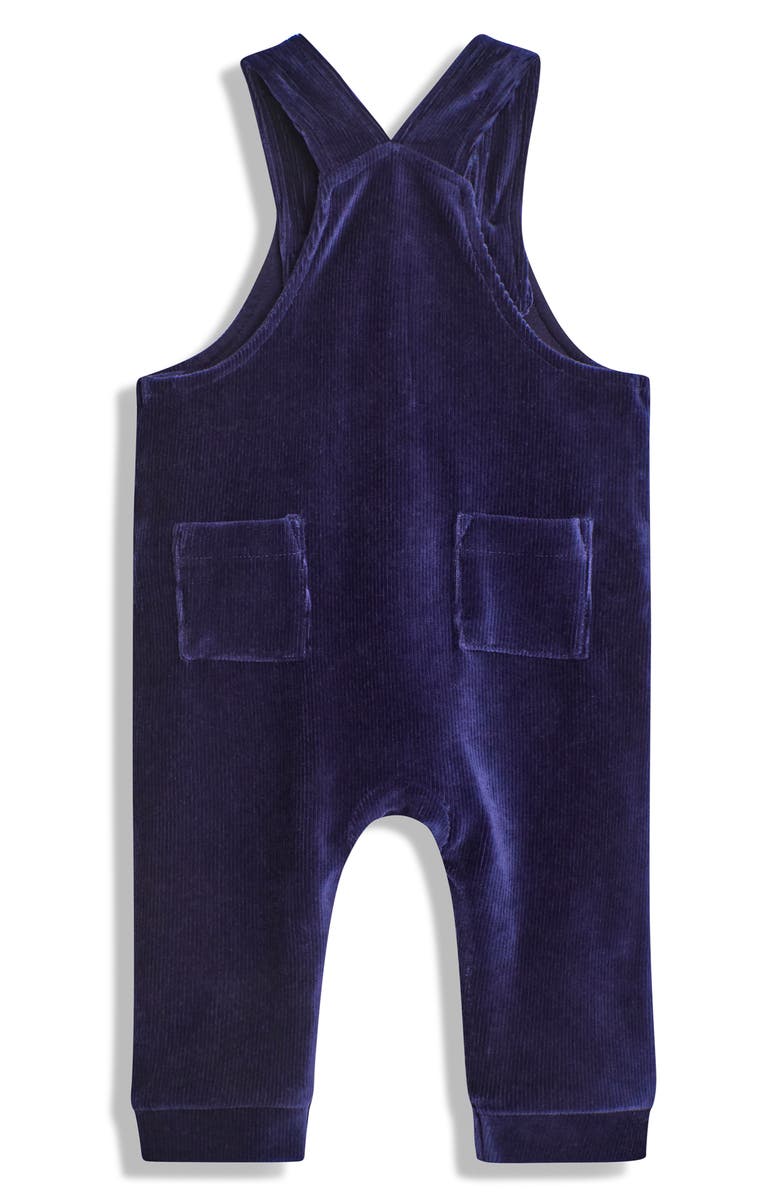 JOJO MAMAN BEBE Highland Cow Appliqué Long Sleeve T-Shirt & Overalls Set, Alternate, color, 