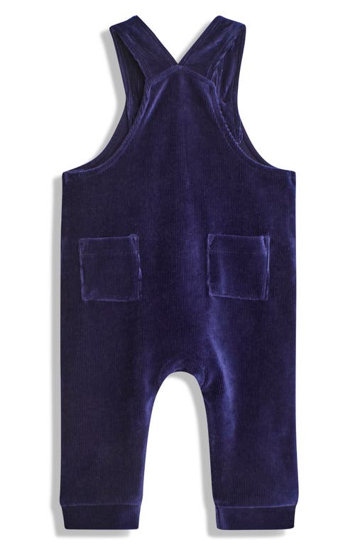 Jojo Maman Bébé Jojo Maman Bebe Highland Cow Appliqué Long Sleeve T-shirt & Overalls Set In Navy