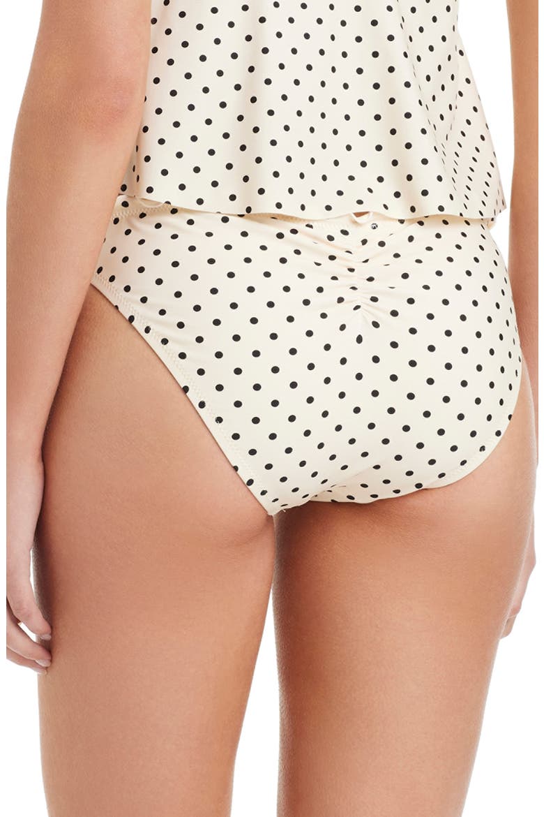 Merrow Polka Dot Hipster Bikini Bottoms, Alternate, color, WHITE SAND