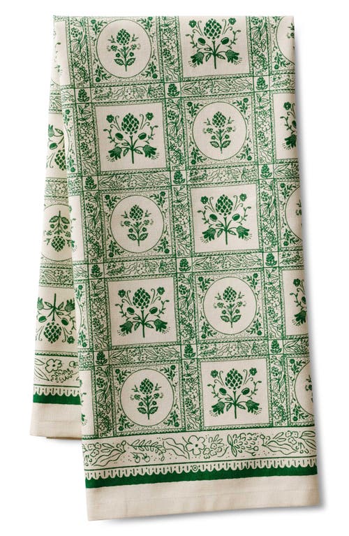 Rifle Paper Co . Artichoke Tea Towel In Green Multi