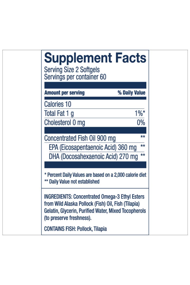 Easy Swallow Omega-3 Fish Oil Mini Softgels 120 mini softgels,, Alternate, color, None