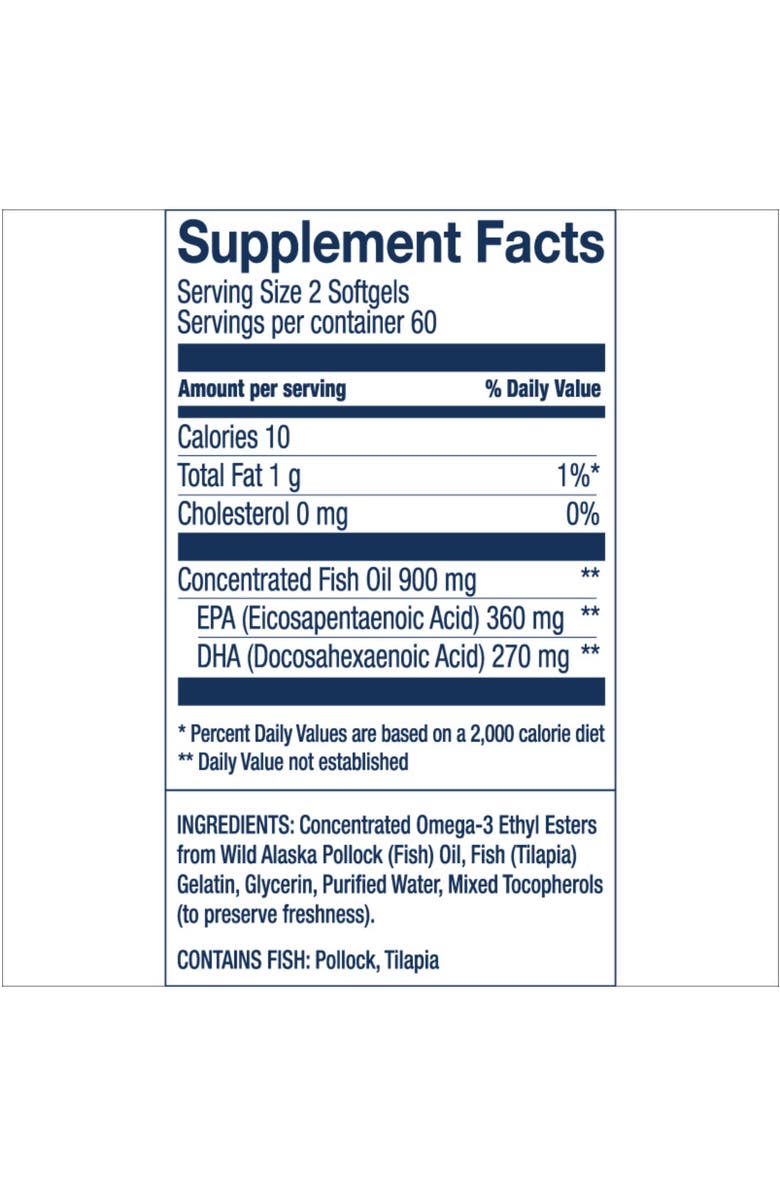 Wiley's Finest Easy Swallow Omega-3 Fish Oil Mini Softgels 120 mini softgels,, Alternate, color, NO COLOR