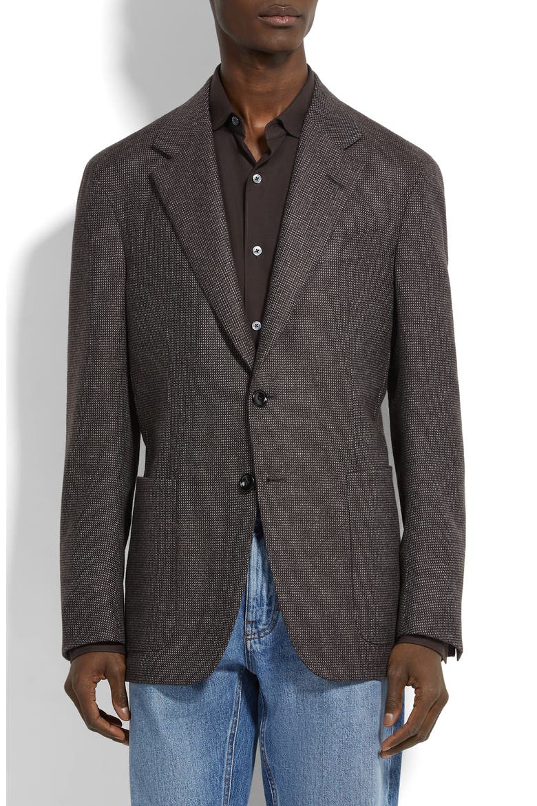 Couture Oasi Cashmere Sport Coat, Main, color, BROWN/ GREY