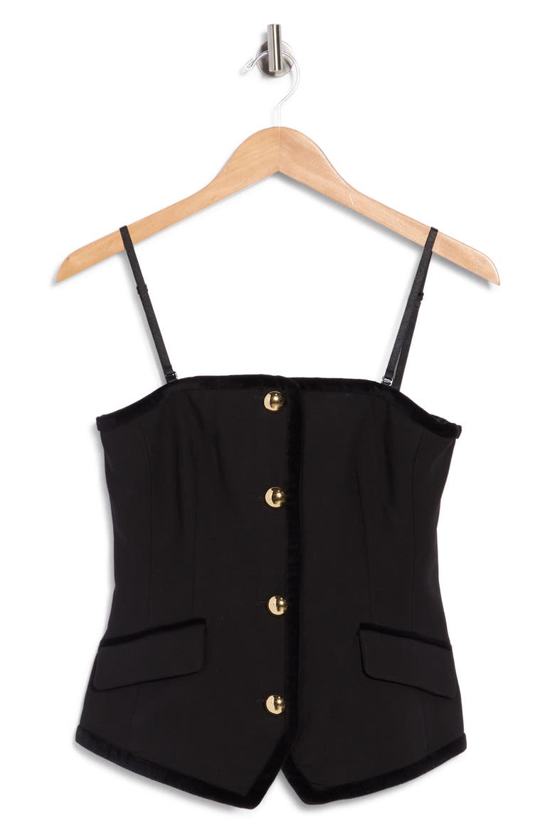 Cambrie Bustier Top, Main, color, BLACK