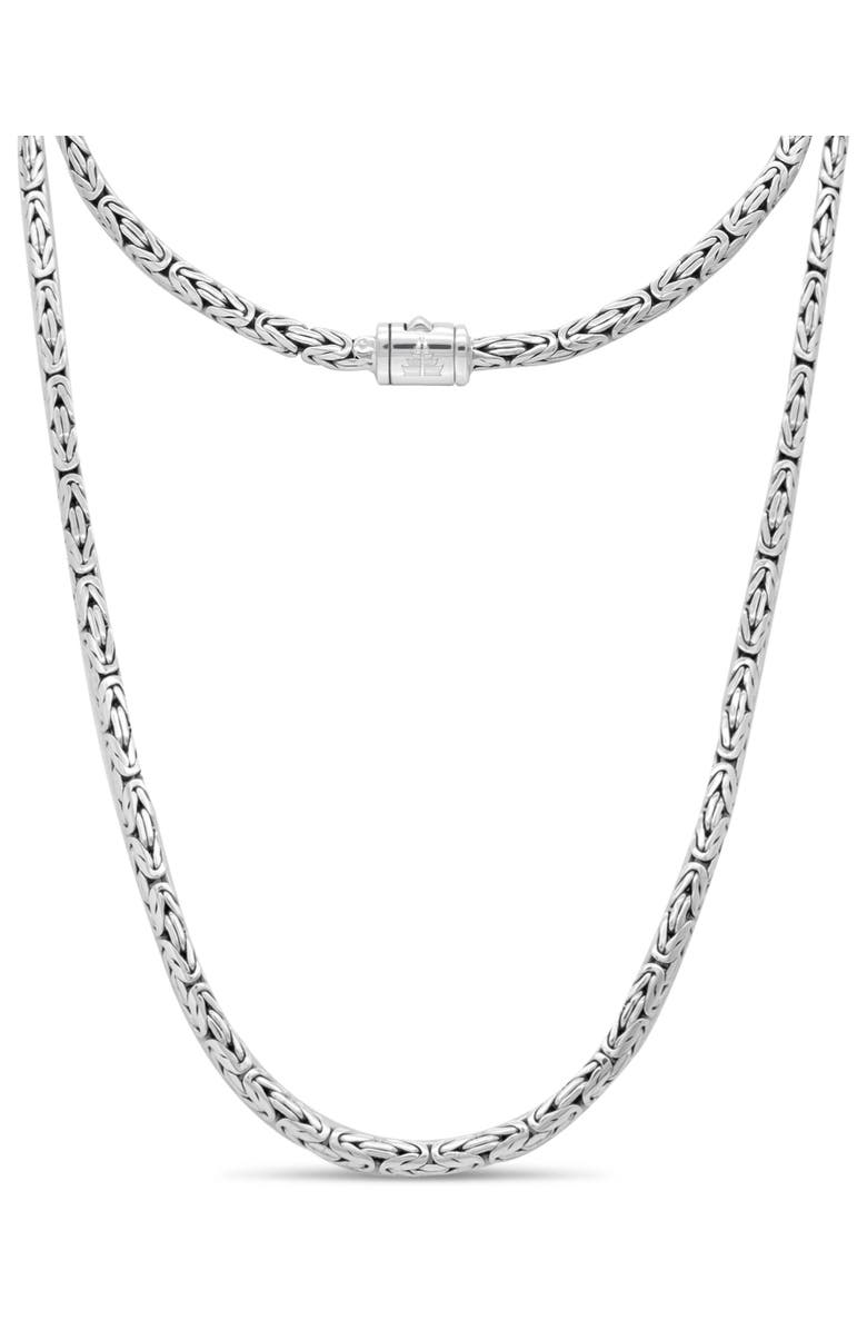 DEVATA Borobudur Oval 5mm Chain Necklace in Sterling Silver, 16", Main, color,