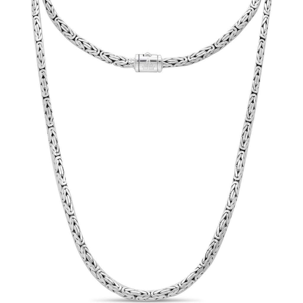 Devata Borobudur Oval 5mm Chain Necklace In Silver