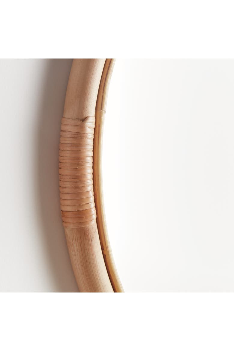 Naomi Mirror Small - Natural Rattan & Glass Accent Mirror, Alternate, color, Brown