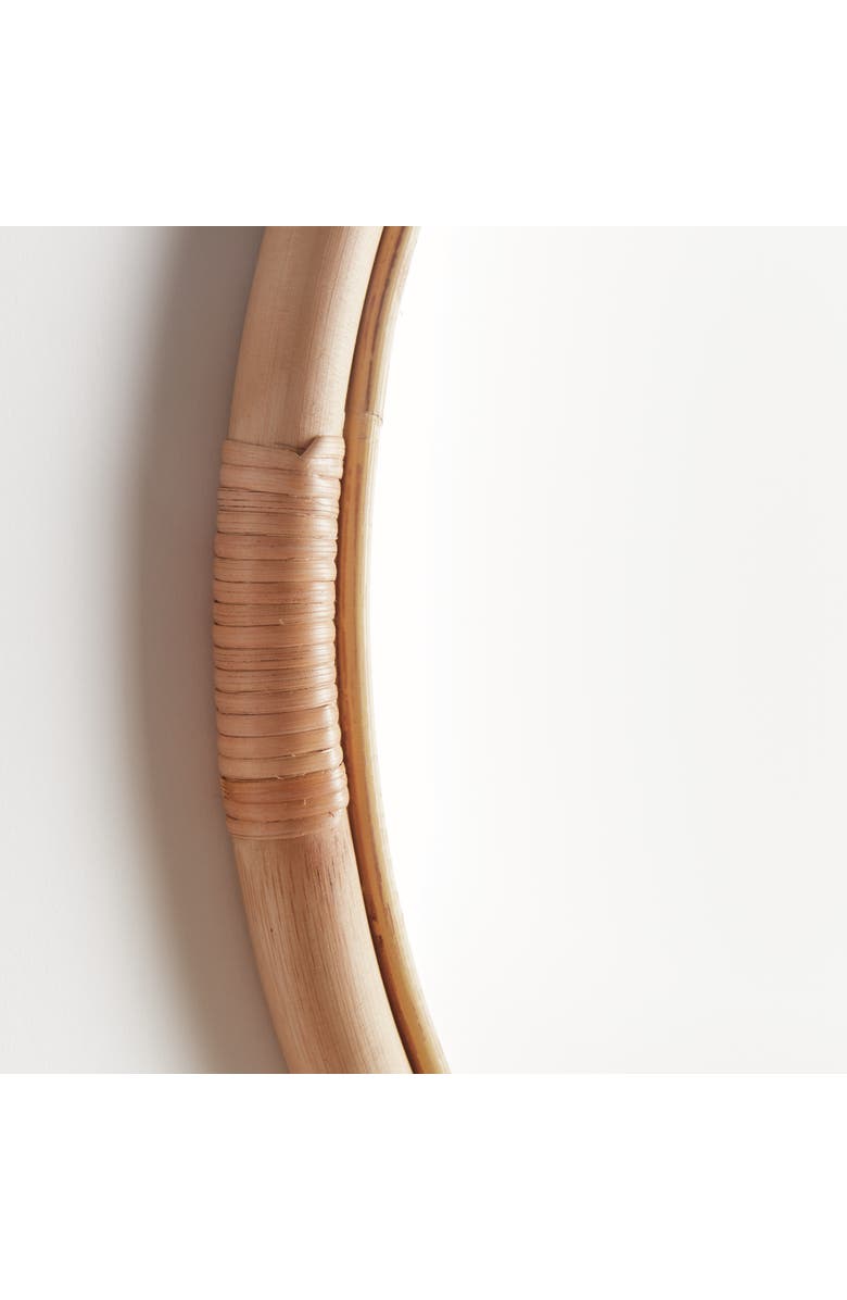 Napa Home & Garden Naomi Mirror Small - Natural Rattan & Glass Accent Mirror, Alternate, color, Brown