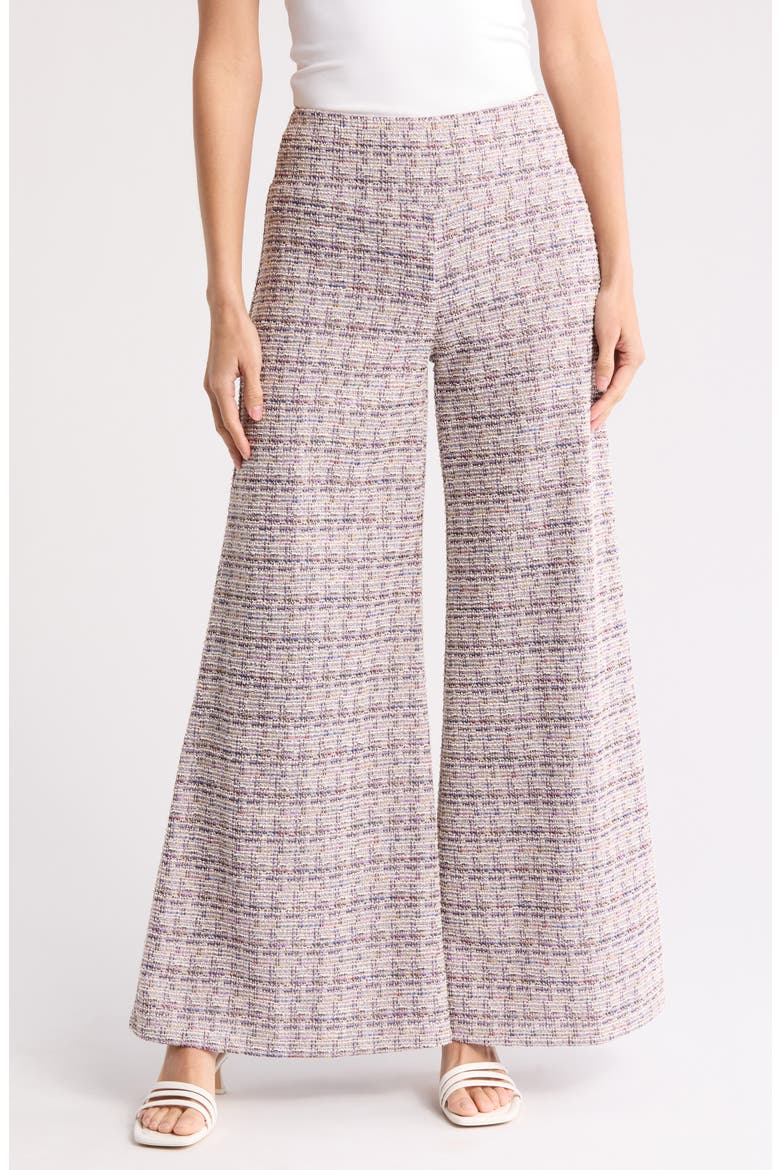 Tweed Wide Leg Pants, Main, color, PINK