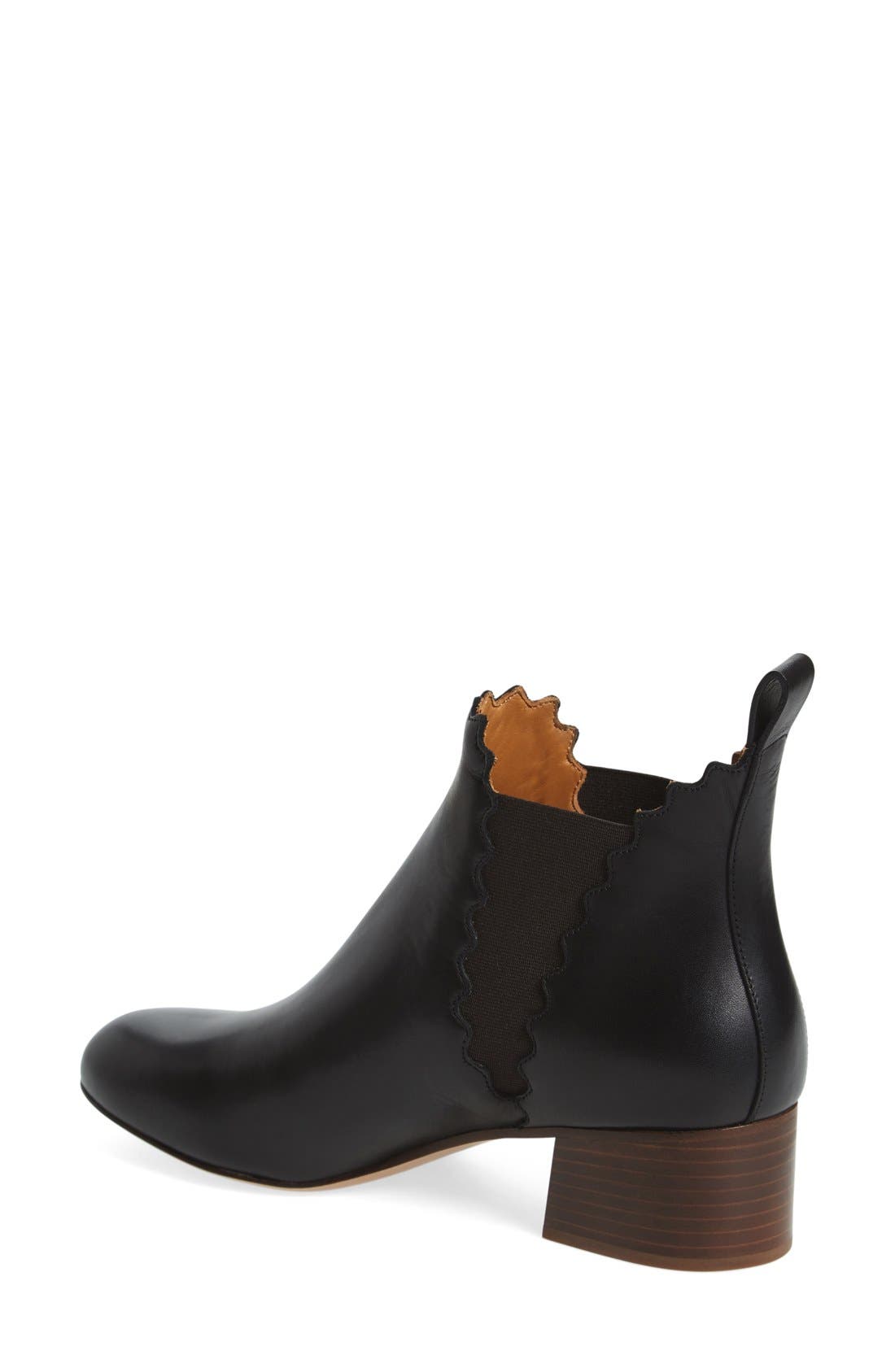 Chloé Scallop Chelsea Boot, Alternate, color, 