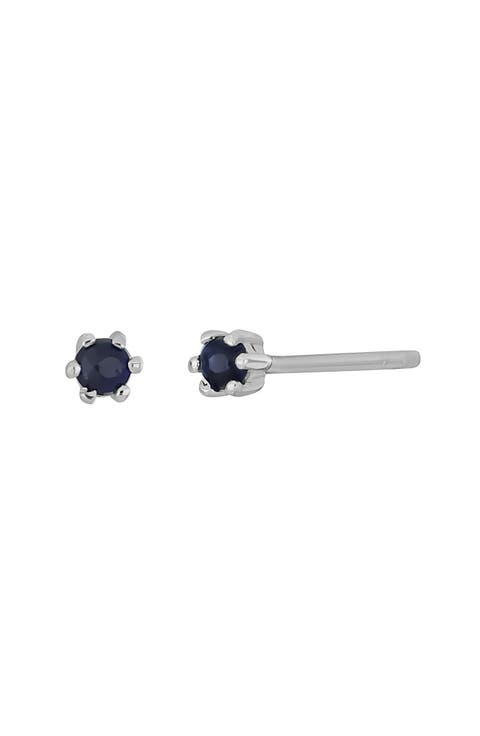 El Mar 18k Gold Sapphire Stud Earrings