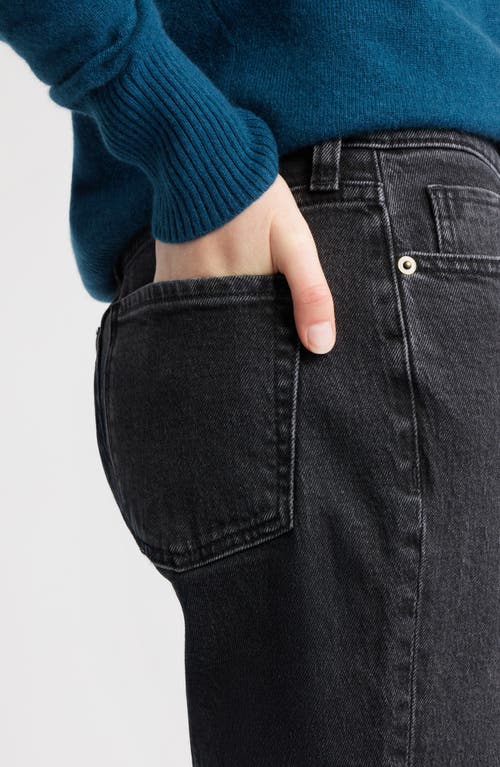 Nordstrom High Waist Slim Straight Leg Jeans In Black