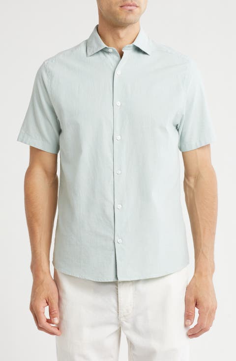 Fratter Short Sleeve Organic Cotton Button-Up Shirt