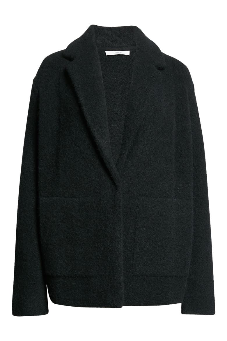 Oversize Sweater Knit Blazer, Alternate, color, BLACK
