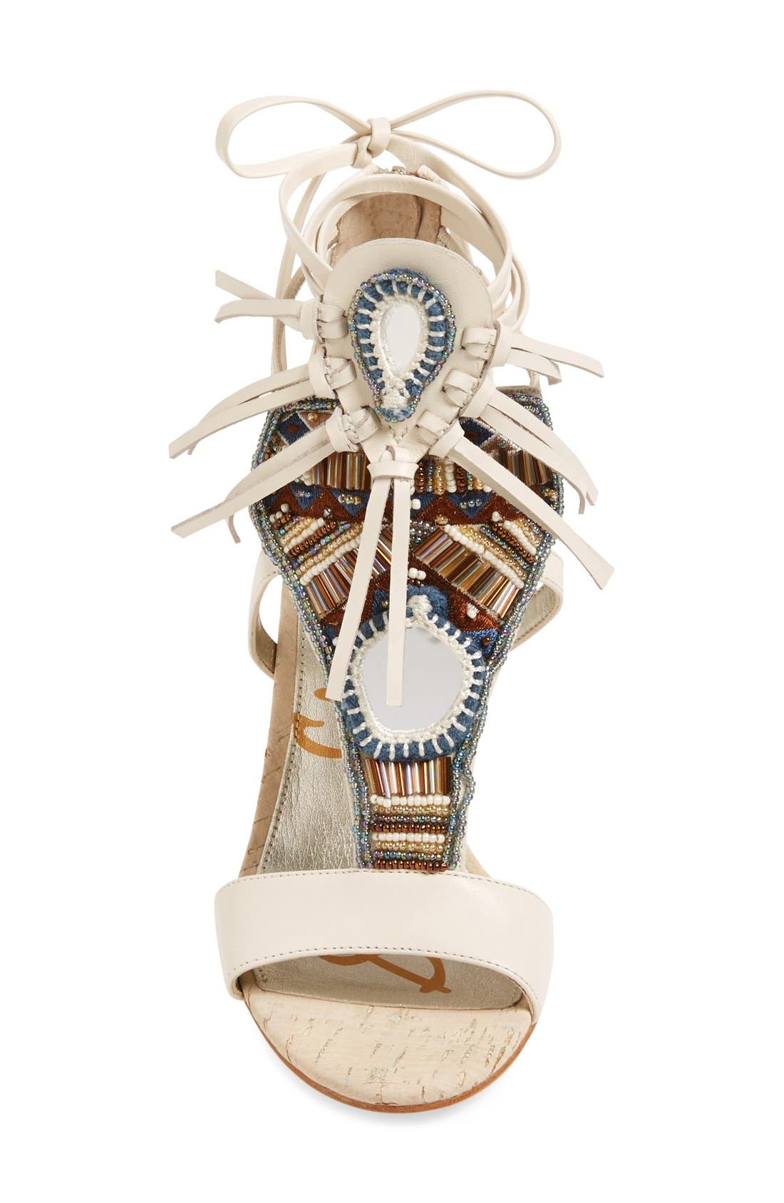 Sam Edelman 'Yvette' Beaded Fringe Sandal, Alternate, color, 