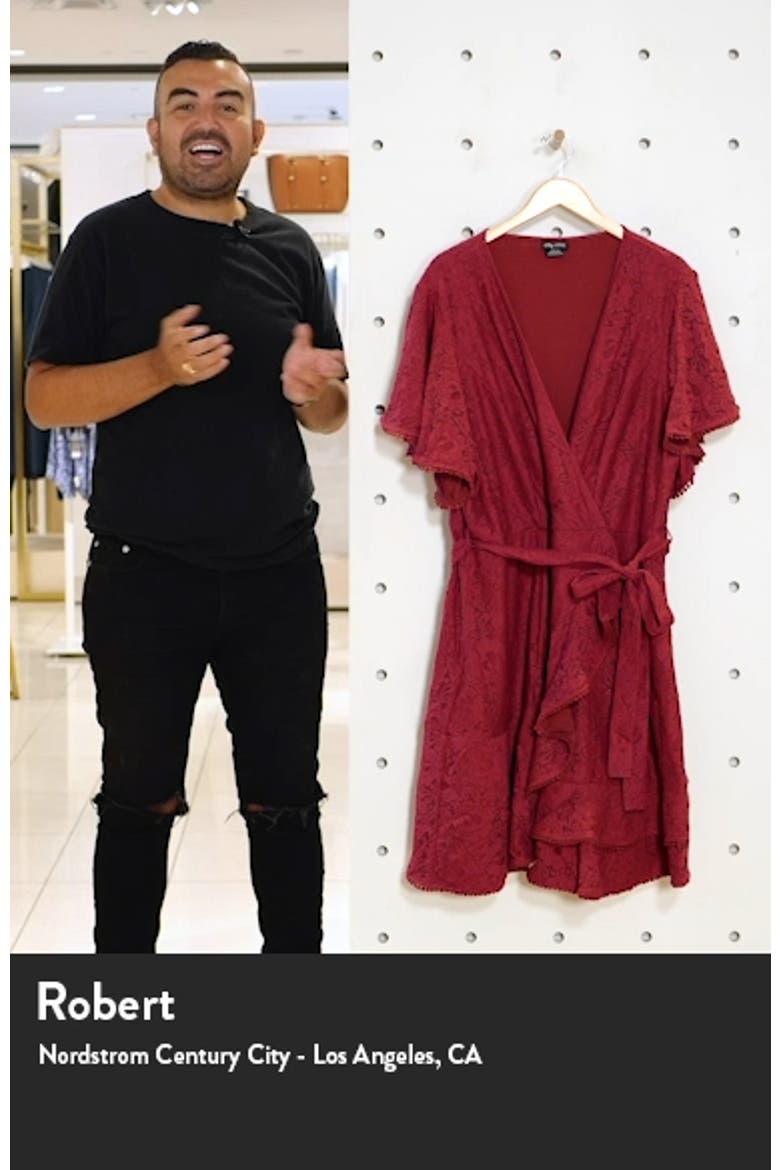 Lace Faux Wrap Minidress video