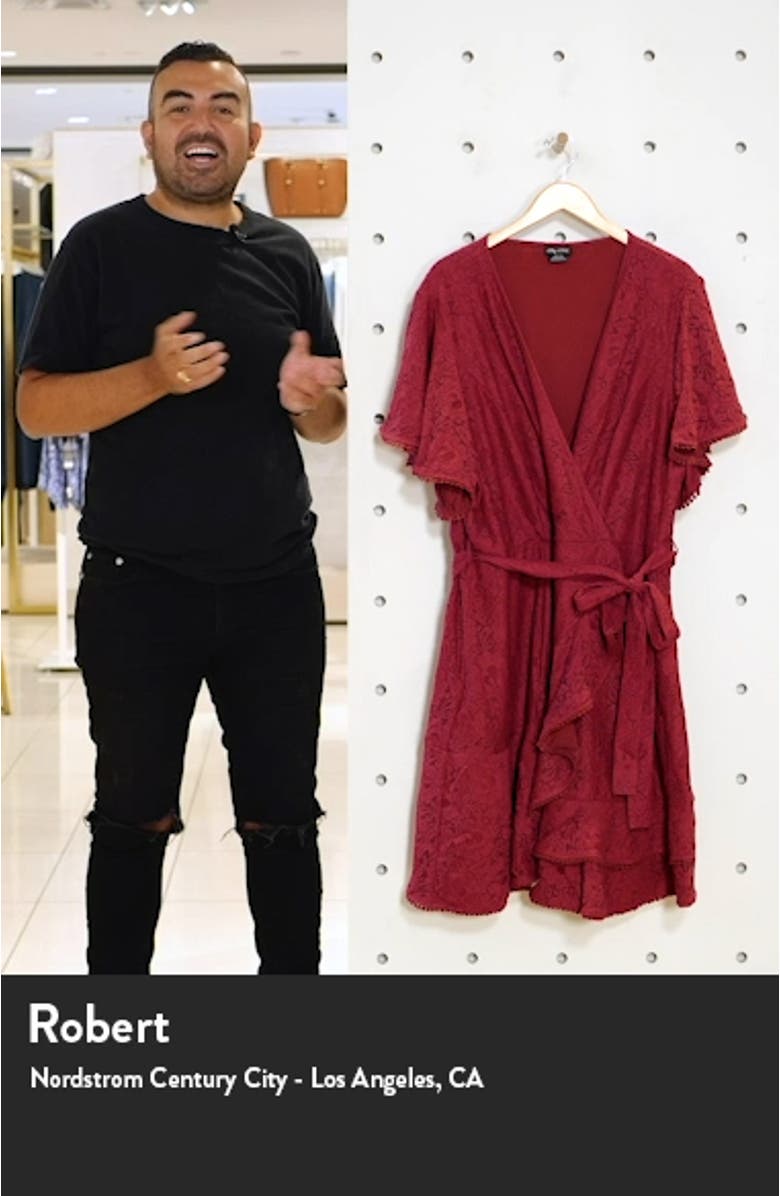 Lace Faux Wrap Minidress, sales video thumbnail