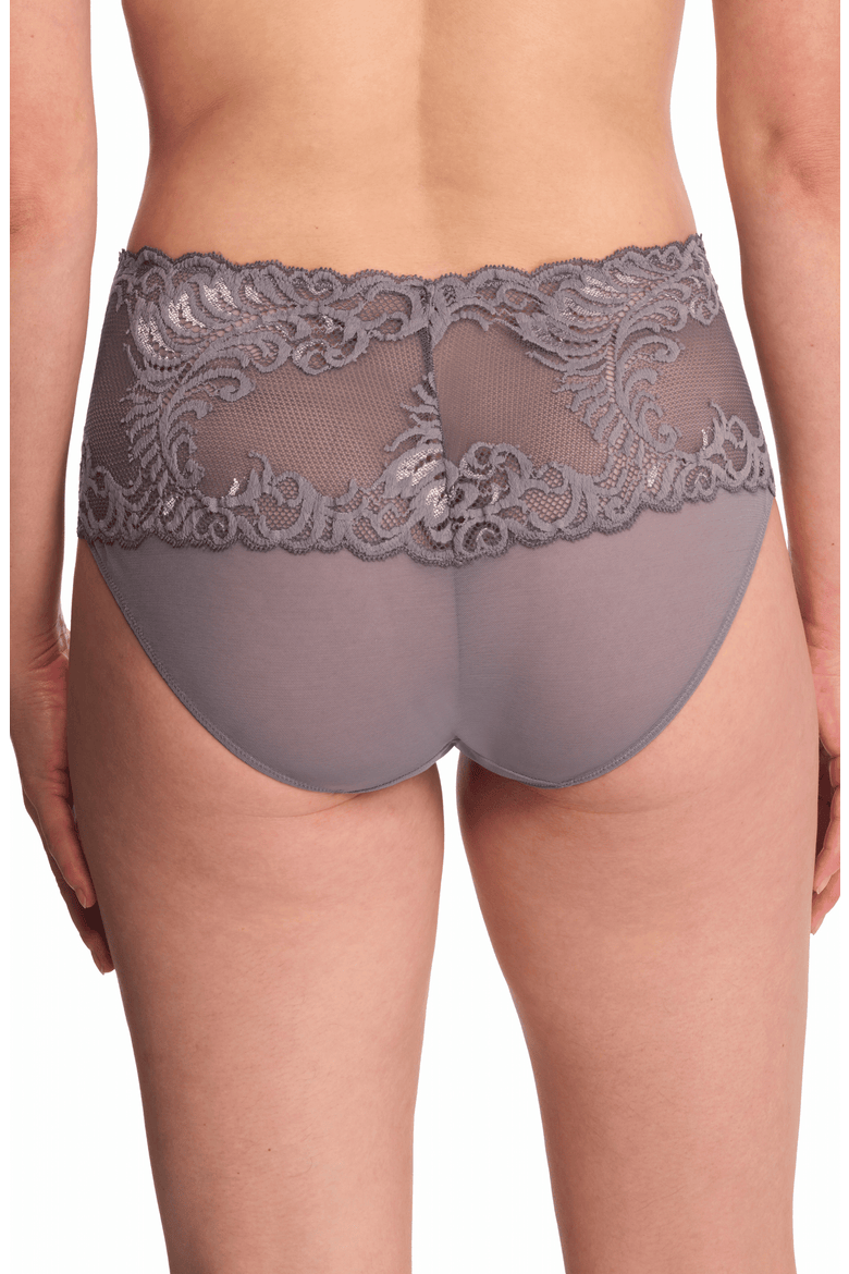 Feathers Lace Brief, Alternate, color, Nickel