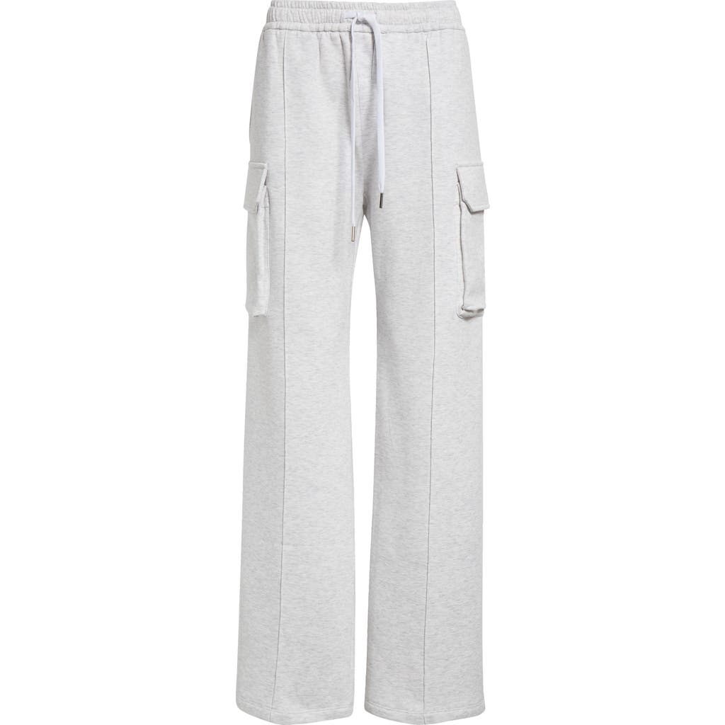 Versace Cotton & Cashmere Cargo Sweatpants In Light Grey Melange
