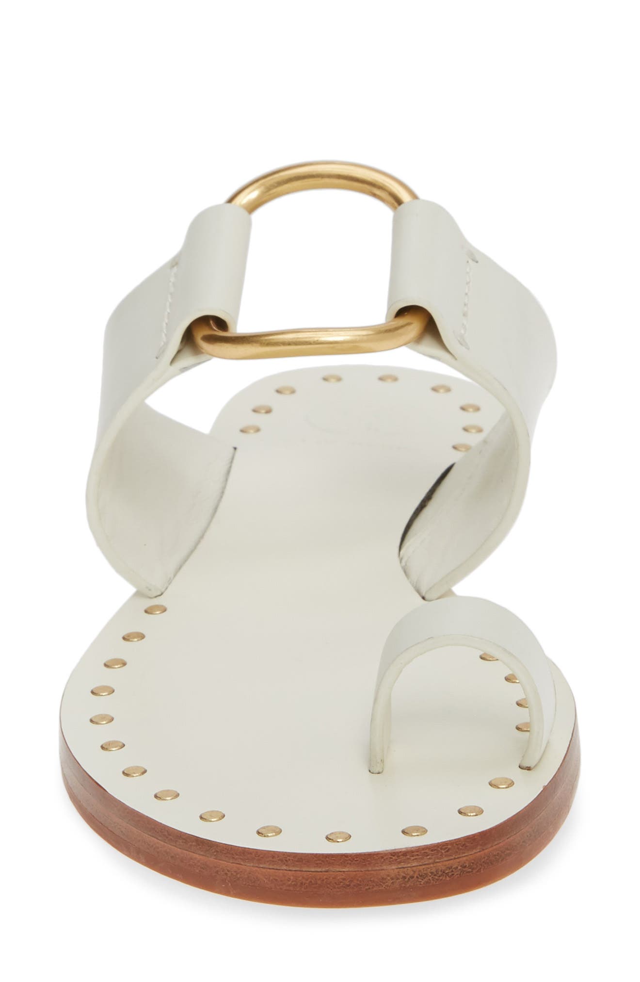 Ravello Toe Ring Sandal, Alternate, color, PERFECT IVORY/ GOLD
