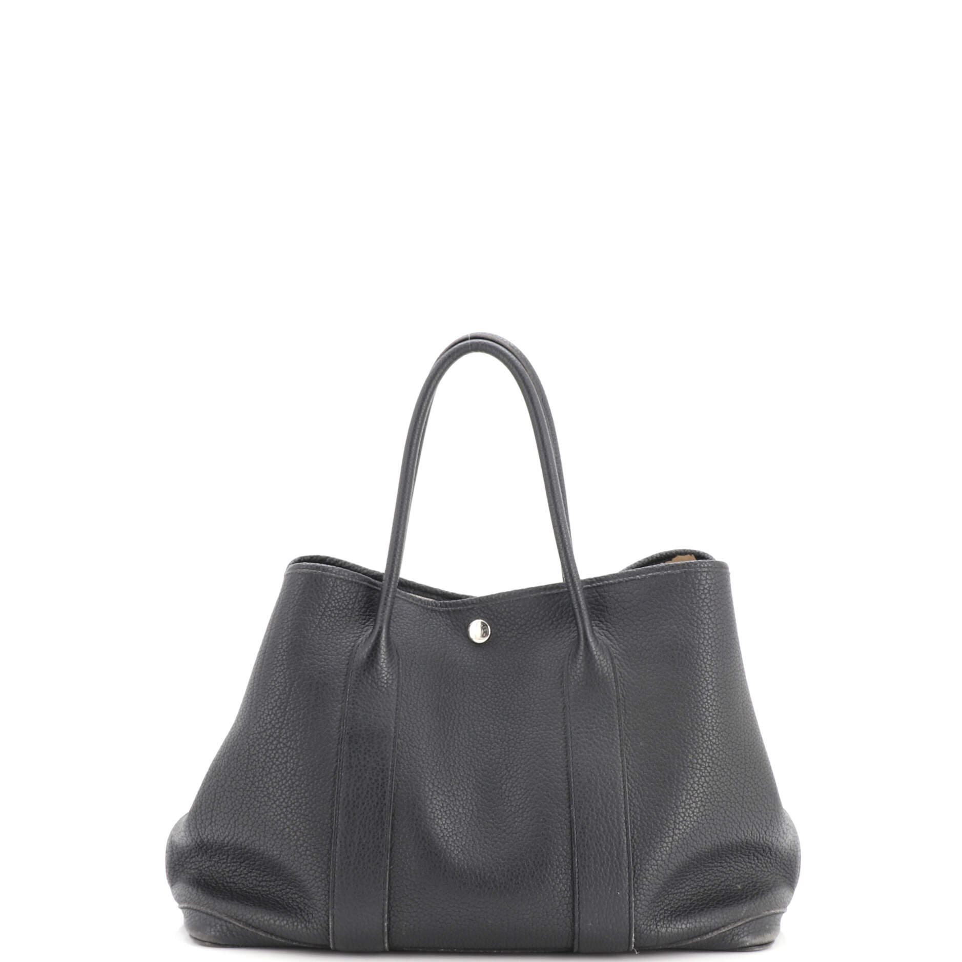 Garden Party Tote Leather 36, Alternate, color, Black