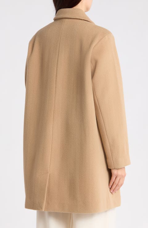 Herringbone Wool Coat
