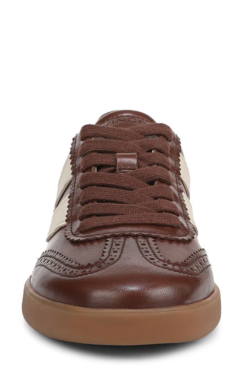 Vince Oasis Brogue Sneaker In Burgundy