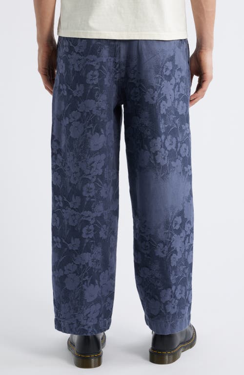 Paul Smith Men's Tapered Trouser Floral Pattern In 46_indigo