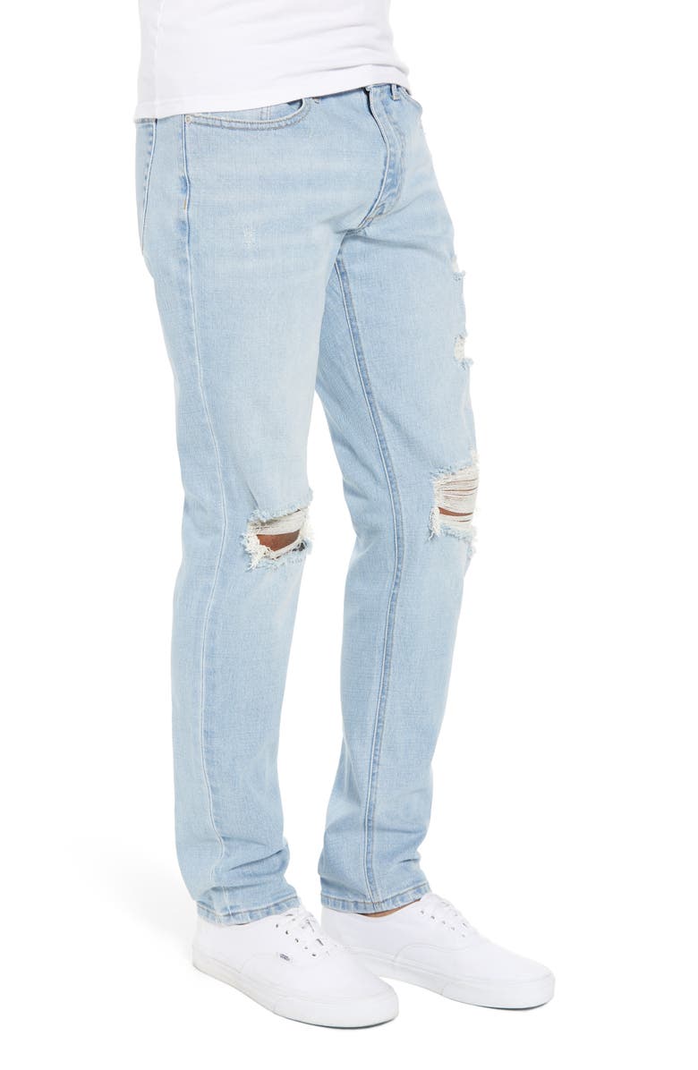 The Rail Ripped Skinny Fit Jeans, Alternate, color, 
