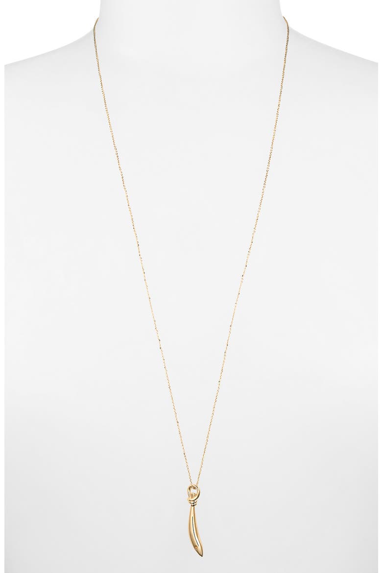 Sardine Long Pendant Necklace, Alternate, color, 8120 YELLOW GOLD