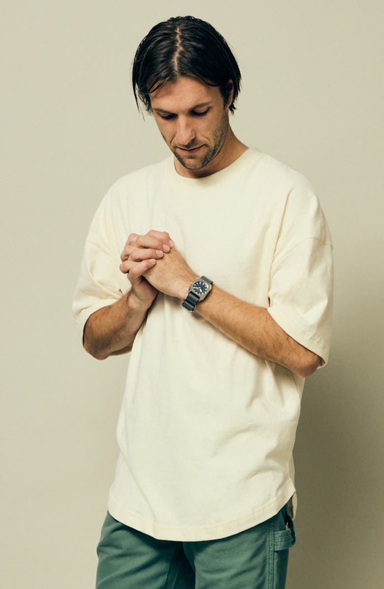 Nixon The Scout Camo Strap Watch, 35mm, Alternate, color, Silver / Charcoal