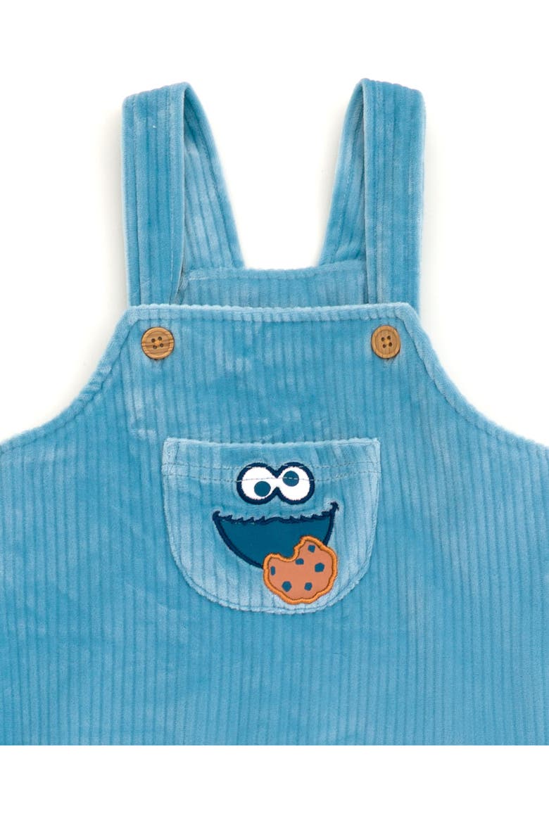 Cookie Monster 2-Piece Overalls and Tee Set, Alternate, color, Cookie Monster Blue