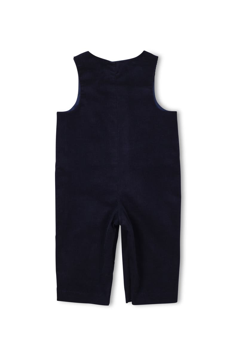 Corduroy Longall With Allover Embroidery, Alternate, color, Navy, Red, Green, White
