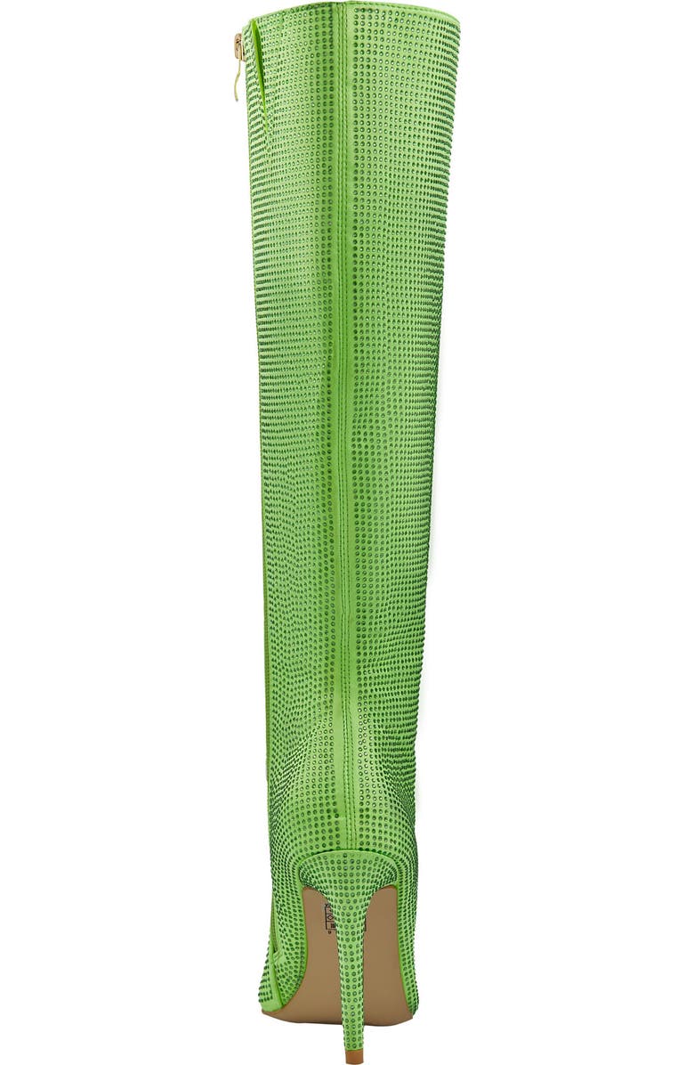 LADY COUTURE Diamond Rhinestone Pointed Toe Boot, Alternate, color, Lime