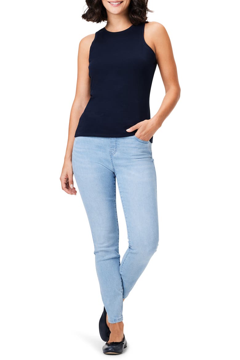 Perfect High Neck Tank, Alternate, color, DARK INDIGO